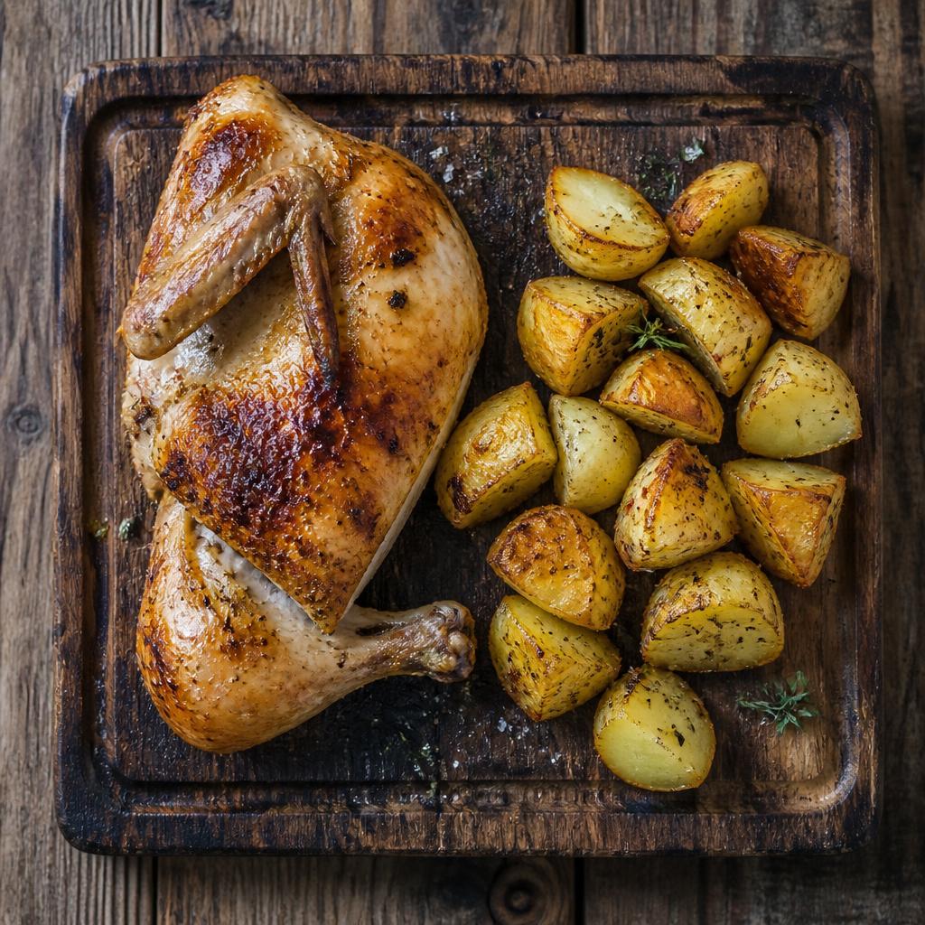 Pollo a metà + Patate